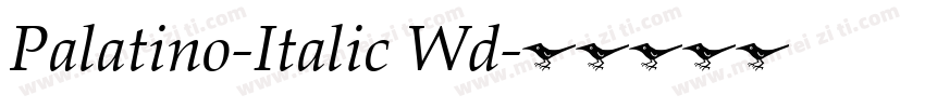 Palatino-Italic Wd字体转换